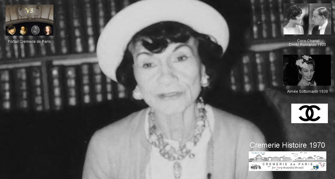 Coco Chanel connaissait les Cremeries depuis 1920 par son copain Dmitri Romanov. Ce qui est resté de leur histoire sont le parfum N°5 et un petit bijoux sauvé de la Révolution Russe. Avant de quitter ce monde Chanel a laissé le bijoux en 1970 à son amie Aimée Sotto Maior. En 1993 Aimée a vendu le bijoux pour donner un coup de pousse à la reouverture des Cremeries, comme si Chanel aurait decide de faire continuer la légène.