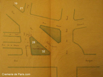 plan du 28 et 32 rue des Halles