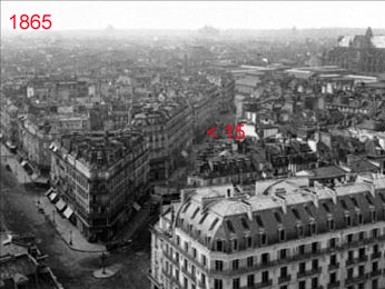 Rue des Halles en 1865
