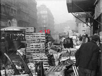 Rue des Halles en 1935