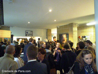 reception cocktail dans le Showroom
